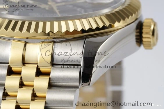 0502 Skydweller SS YG Noob Best Edition Black Dial on SS YG Jubilee Bracelet A23J Efficient 2122